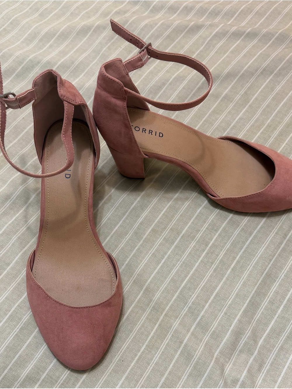 torrid dusty rose ankle strap block heels